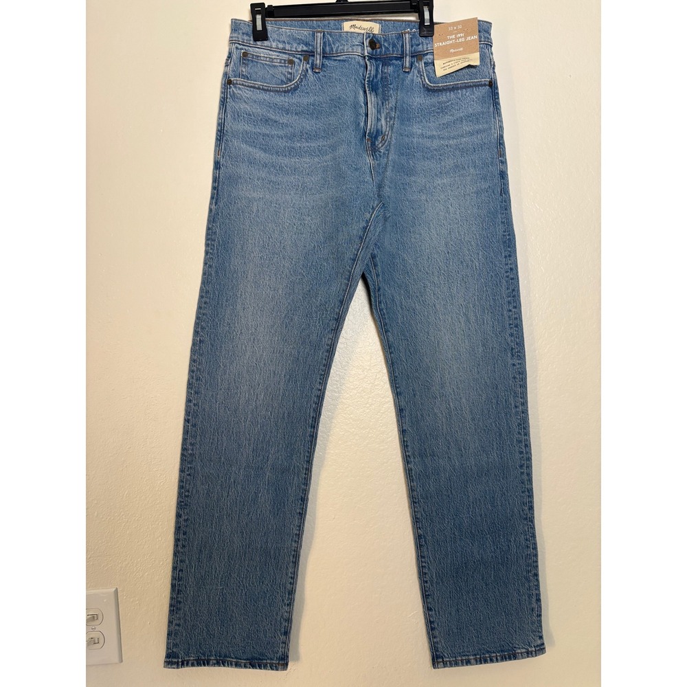 Madewell 1991 Straight Leg Jeans Mainshore Wash NJ015 Mens 33x32 - Picture 3 of 6